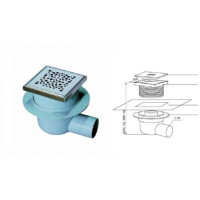 siphon bonde italienne 100 x 100 mm horiz siphon bonde italienne 100 x 100 mm horiz