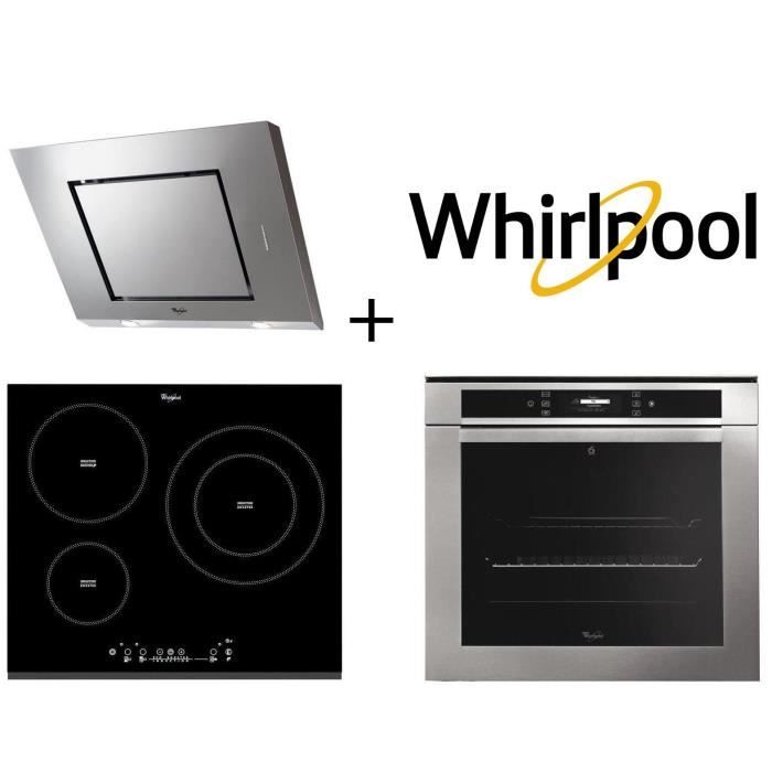 PACK cuisson WHIRLPOOL - AKZM670IX - Four électrique encastrable + ACM860BF-Table de cuisson induction + AKR808IX Elektra hotte