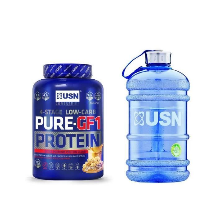 USN Pure Protein IGF-1 Popcorn Caramel 2.28 kg + 1 Water Jug 2.2l. OFFERT