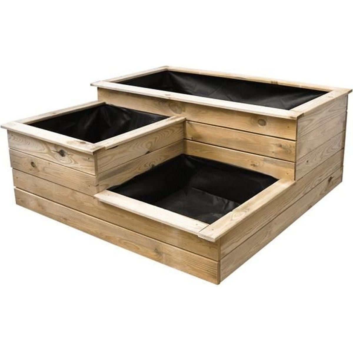 carre potager 3 bacs en bois