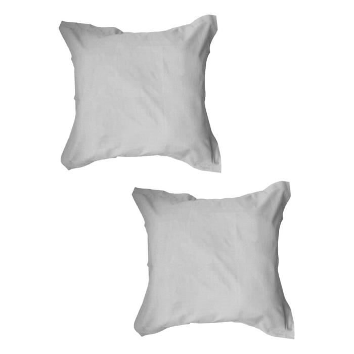 TODAY Lot de 2 taies d'oreiller 75x75cm Zinc
