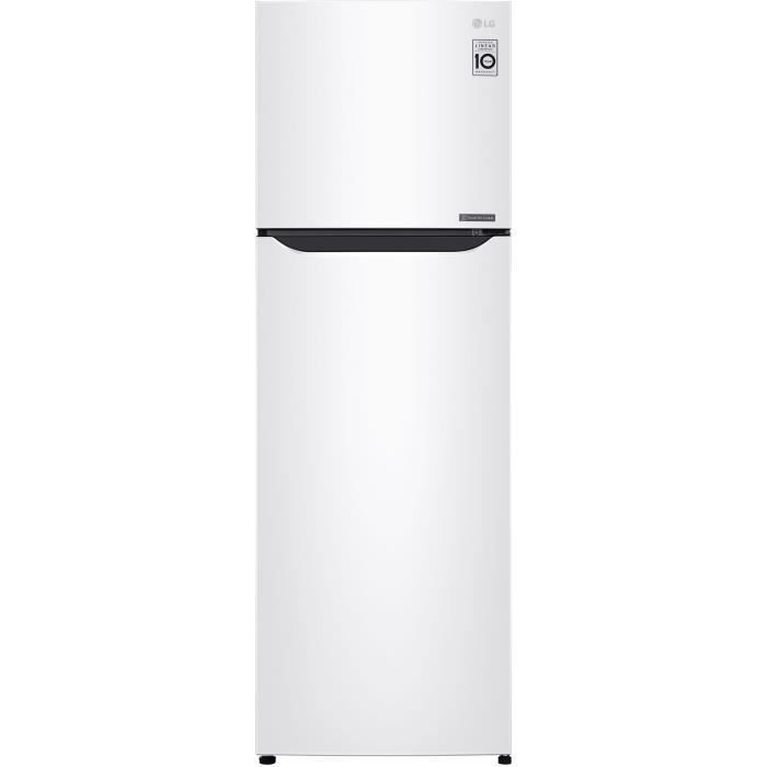 LG GT5525WH- Réfrigérateur congélateur haut - 254L (198+56) - Froid ventilé - A++ - L55,6m x H166,5cm - Blanc