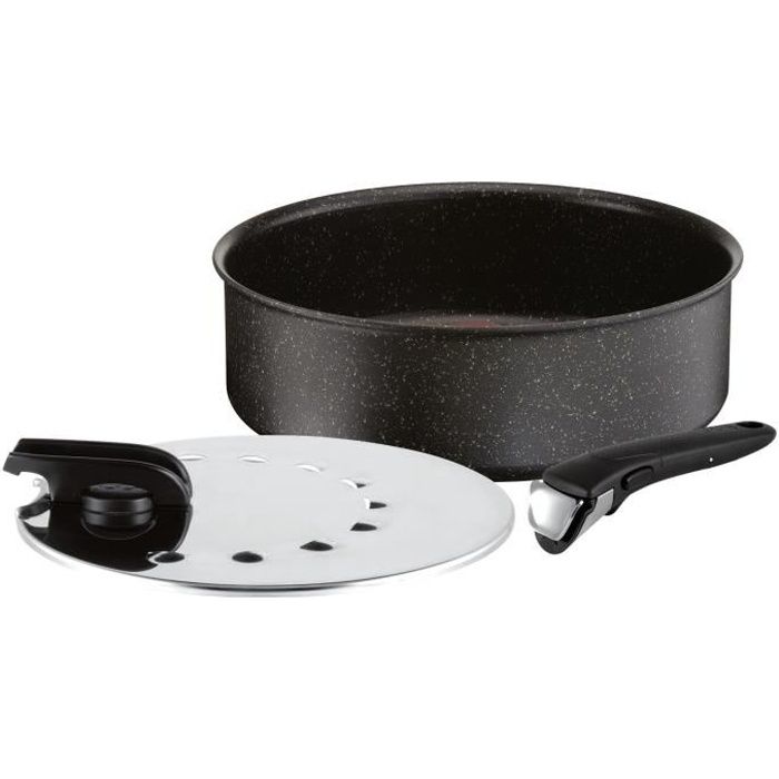 TEFAL L6719212 INGENIO 5 AUTHENTIC Sauteuse avec couvercle et poignée - Ø24 cm