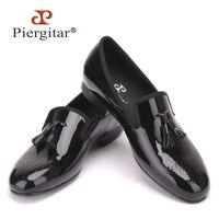 MOCASSIN Marque Designer cuir verni noir Hommes Souliers fo MOCASSIN Marque Designer cuir verni noir Hommes Souliers fo