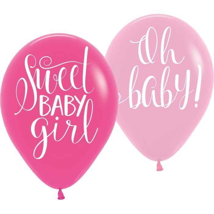 AMSCAN Lot de 6 Ballons latex Floral Baby 27,5 cm 11\