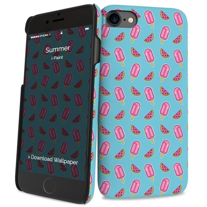 I-PAINT Coque pour iPhone 7 - Summer - Bleu