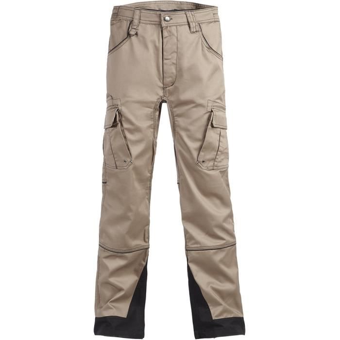 NORTH WAYS Pantalon de travail Antras - Mixte - Beige / Noir