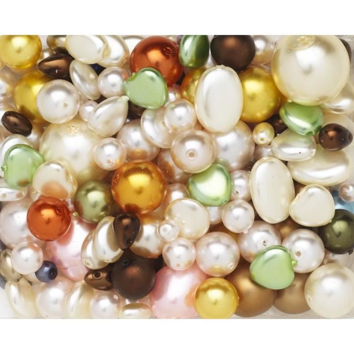 PANDURO Perles nacrée mix - 55 à 75 pièces