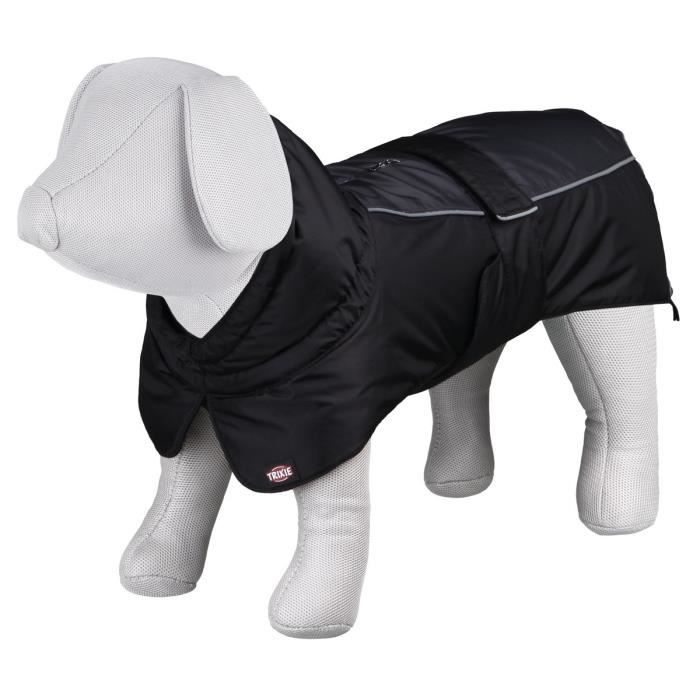 TRIXIE Manteau d'hiver Prime S: 33 cm noir/gris pour chien