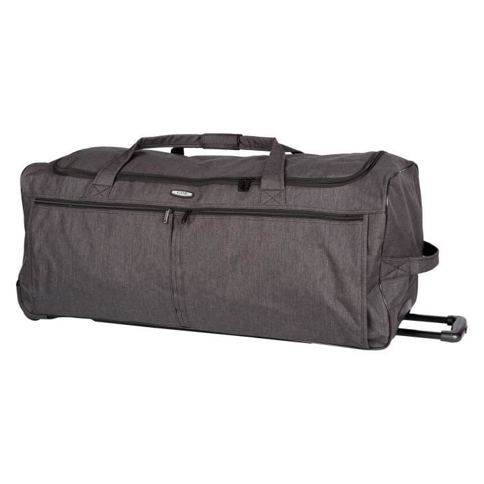 CDB Sac de Voyage à roulettes souple 2 roues 71 cm Gris foncé