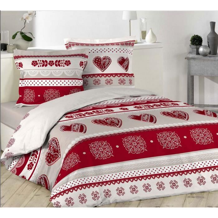Housse De Couette Coeur housse de couette coeur rouges 240 x 260 charme montagne Housse De Couette Coeur housse de couette coeur rouges 240 x 260 charme montagne