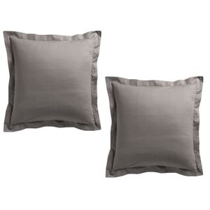 TODAY Lot de 2 taies d'oreiller 75x75cm Bronze