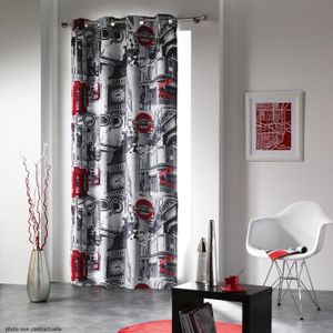 Rideau occultant à oeillets 140x260 cm Big city London - Achat ... Rideau occultant à oeillets 140x260 cm Big city London - Achat ...