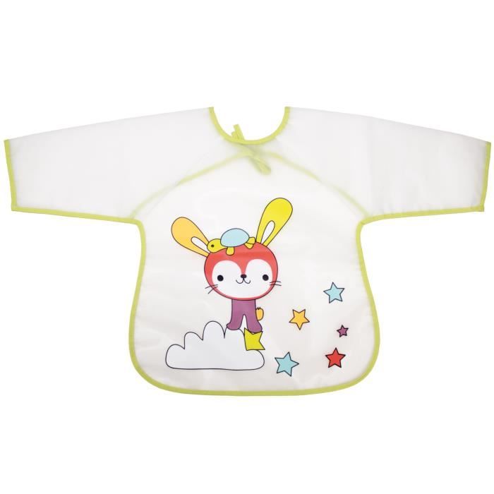 BABYCALIN Bavoir tablier 2eme âge - Vert - 37 x 42 cm