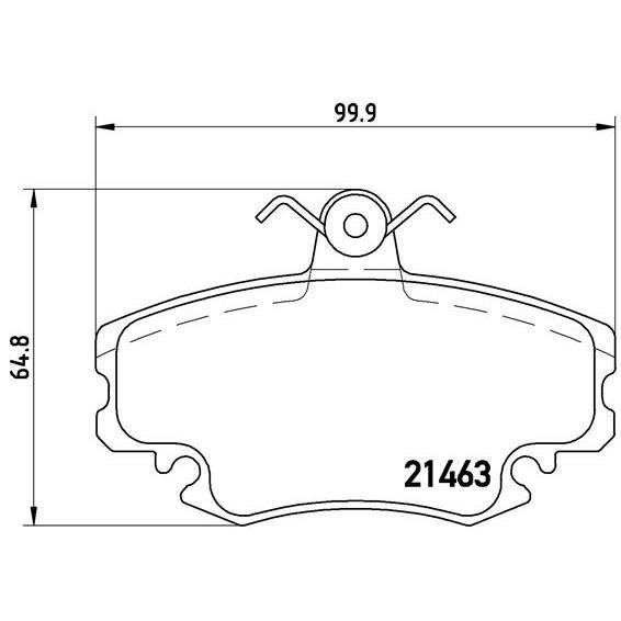 BREMBO Kit de plaquettes de frein frein a disque