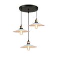 Métal Disque Simplicity Luminaire Lustre Moderne Blanc Salon 3 Pour Chambre Filaire À Suspension QxsBtdhCr