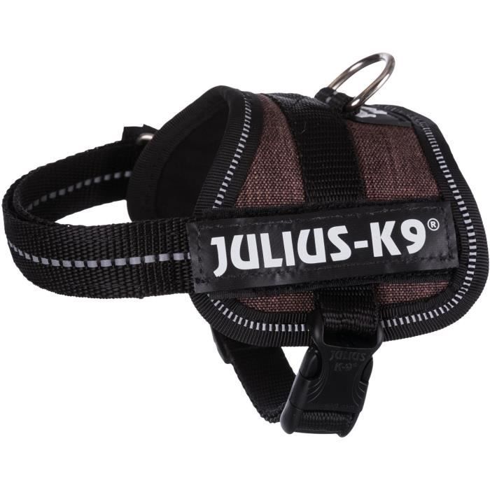 TRIXIE Harnais Power Julius-K9 Baby XS : 30–40 cm - 18 mm - Moka - Pour chien