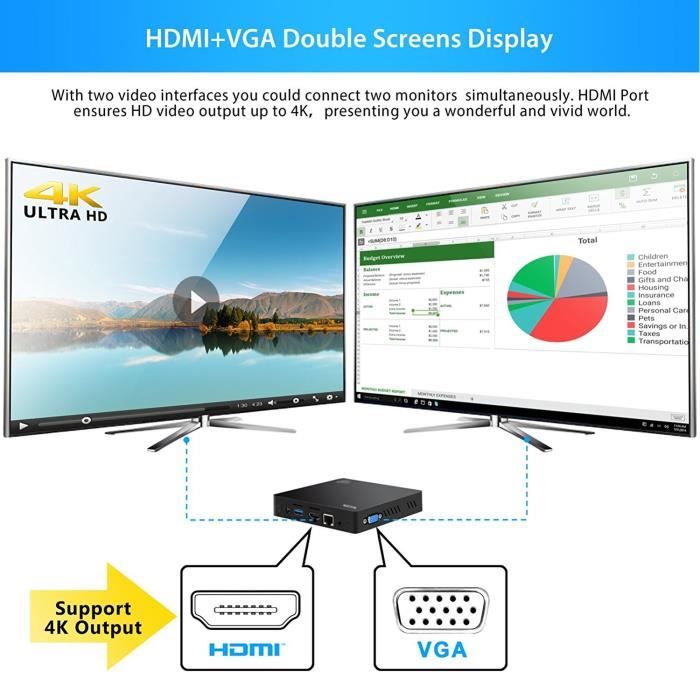  Z83-V Mini PC Windows 10 / Double Écran2