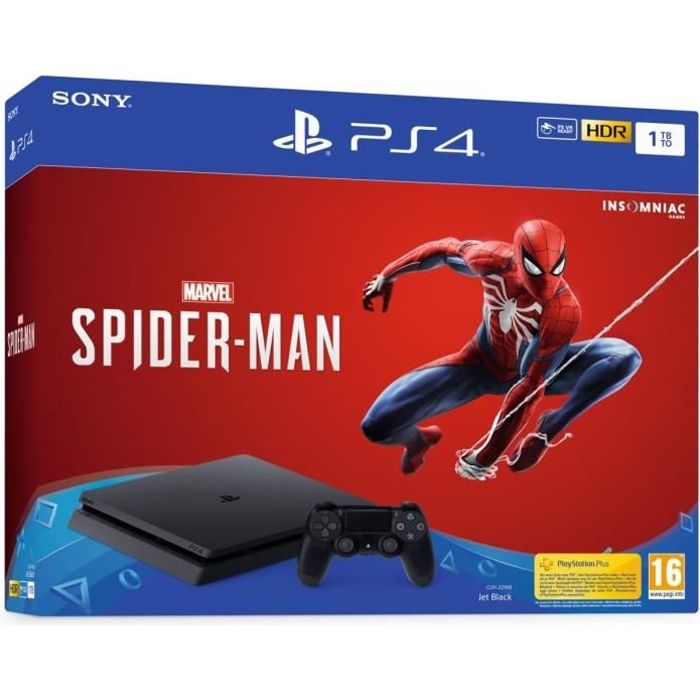 PS4 1 To Noire + Marvel's Spider-Man Edition Standard