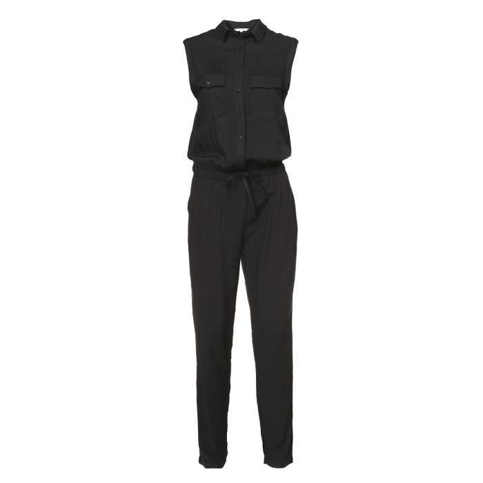 DEELUXE - Combinaison Pantalon Ajustée Noire Sans Manches