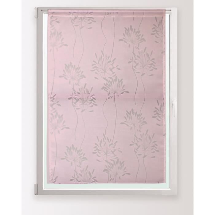 SOLEIL D'OCRE Brise-bise en dévoré Fleur 60x90 cm rose