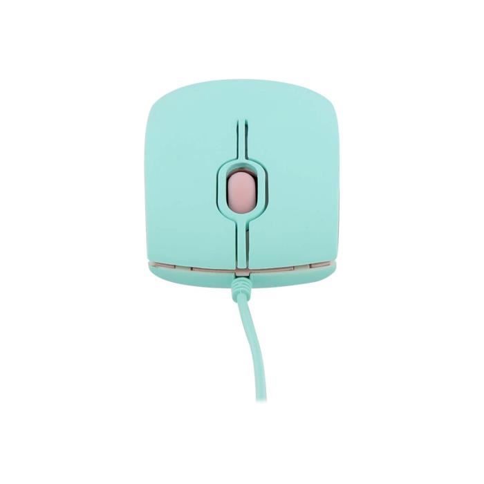 T'nB Souris optique filaire 1000 dpi - Turquoise/rose