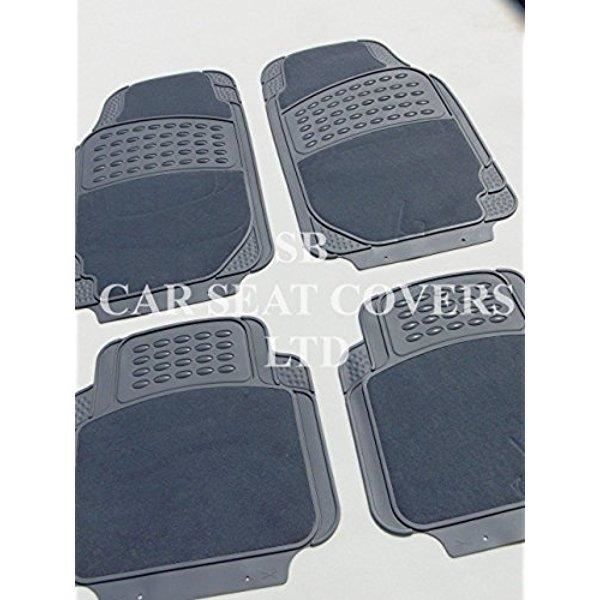 citroen c3, gris pvc tapis de sol caoutchouc voiture, 4 pièces set
