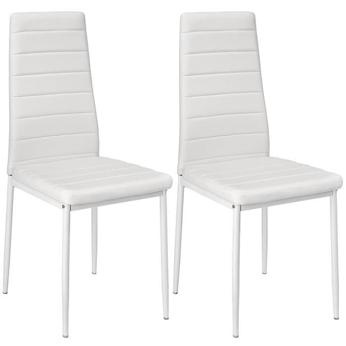 Blanc Chaises Salle Dossier Manger Pas Haut Achat Cher Vente lK1J3cTF