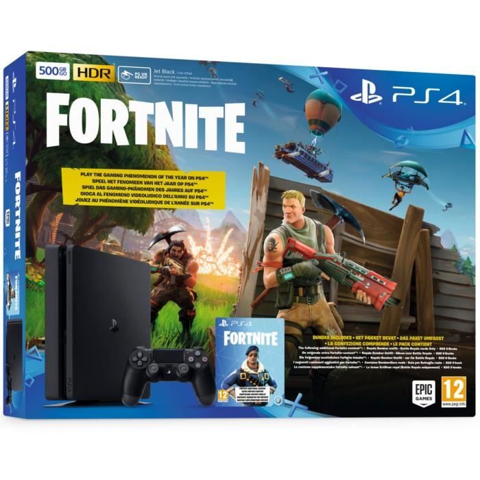 PS4 500 Go Noire + Fortnite