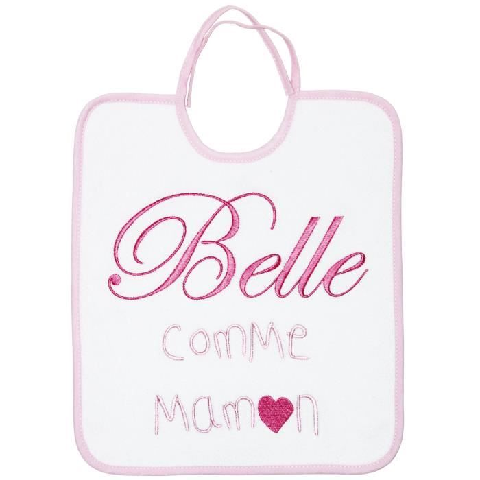 BABYCALIN Bavoir 1er âge Belle comme maman - 28 x 32 cm