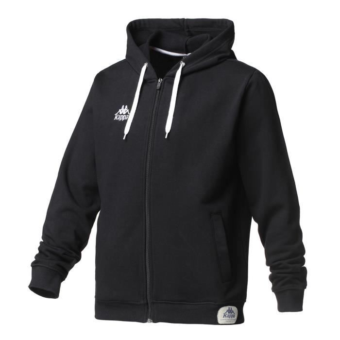 KAPPA Sweat Authentic Tano Zippé - Homme - Noir