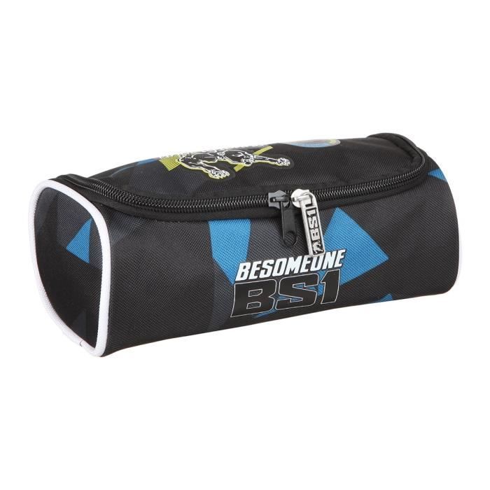 BESOMEONE Trousse - 1 Compartiment - Primaire - 22 cm - Noir - Enfant Garçon