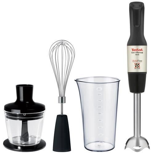 TEFAL HB853A38 Mixeur plongeant avec hachoir Slimforce - Noir