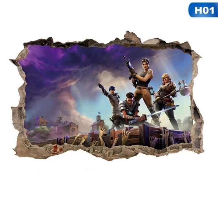 60x45cm 3d Fort Des Autocollants Muraux Amovibles Royaux Pour Les