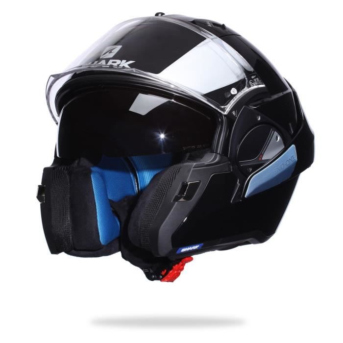 Shark Evo One Casque Moto Modulable Noir Verni Achat Vente