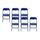 THIN Lot de 6 Chaises Pliantes Bleues