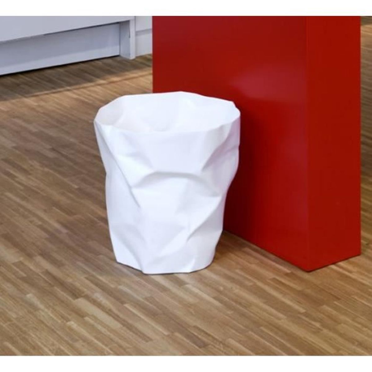 Corbeille à Papier Blanche En Acier Tressé (Mesh) - Diamètre 29,5 Cm, Hauteur 35 Cm - Zeller Present - 10