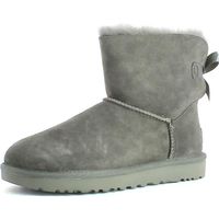 BOTTE Ugg Mini Bailey Bow II Bottes Femme Gris BOTTE Ugg Mini Bailey Bow II Bottes Femme Gris