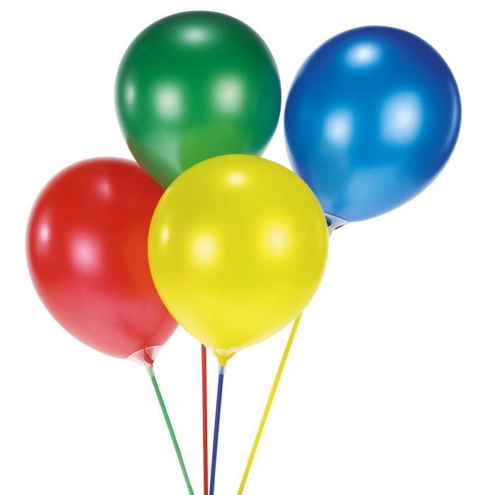AMSCAN Lot de 15 Tiges colorées en plastique pour ballons