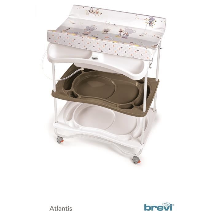 BREVI Table à langer ATLANTIS Koko Caramel