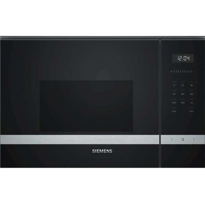 SIEMENS BF555LMS0 Micro-ondes combiné grill encastrable - 25L - 900W - Puissance de raccordement : 1450W