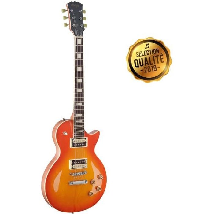 STAGG SEL-ZEB-HB Guitare Electrique Zébra - Miel