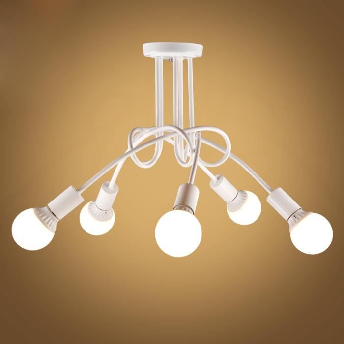 Luminaire Lustre Vintage Industriel Led Lampe Plafonnier Applique