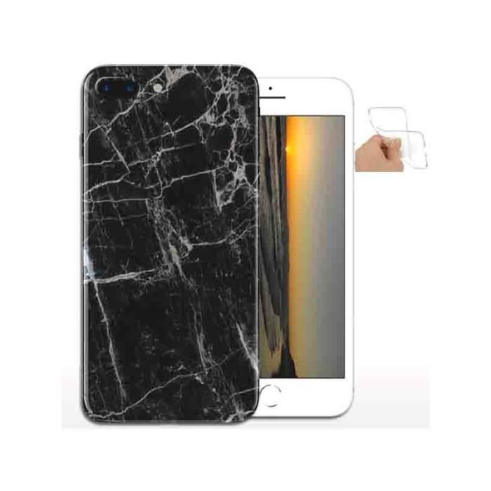 coque iphone 8 plus noir marbre
