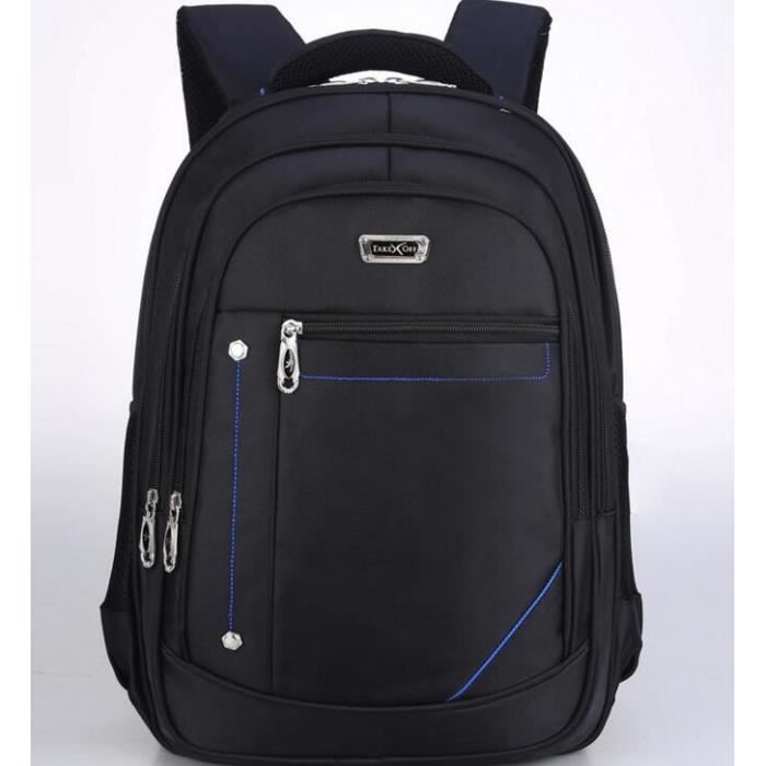 Sac ?� dos pour ordinateur portable 17 pouces PC scolaire Cartable Tissu oxford Noir sac 