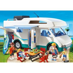 Lot Playmobil Camping - Voiture, Bateau, Tentes, Restaurant, 16 Figurines - Occasion