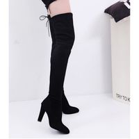 BOTTE seasondu Femmes stretch Faux Slim Bottes Plus Cuis BOTTE seasondu Femmes stretch Faux Slim Bottes Plus Cuis