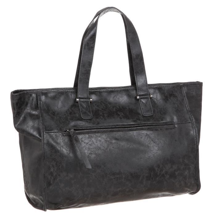 KINSTON - Sac Trapeze VINTAGE BLACK Noir
