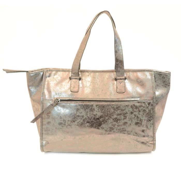 KINSTON - Sac Trapeze VINTAGE SILVER Taupe