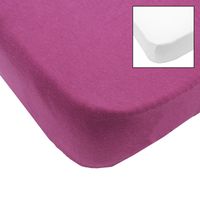 DRAP HOUSSE MATELAS BABYCALIN 2 Draps Housse Bébé Blanc Violine 60 x 1 DRAP HOUSSE MATELAS BABYCALIN 2 Draps Housse Bébé Blanc Violine 60 x 1